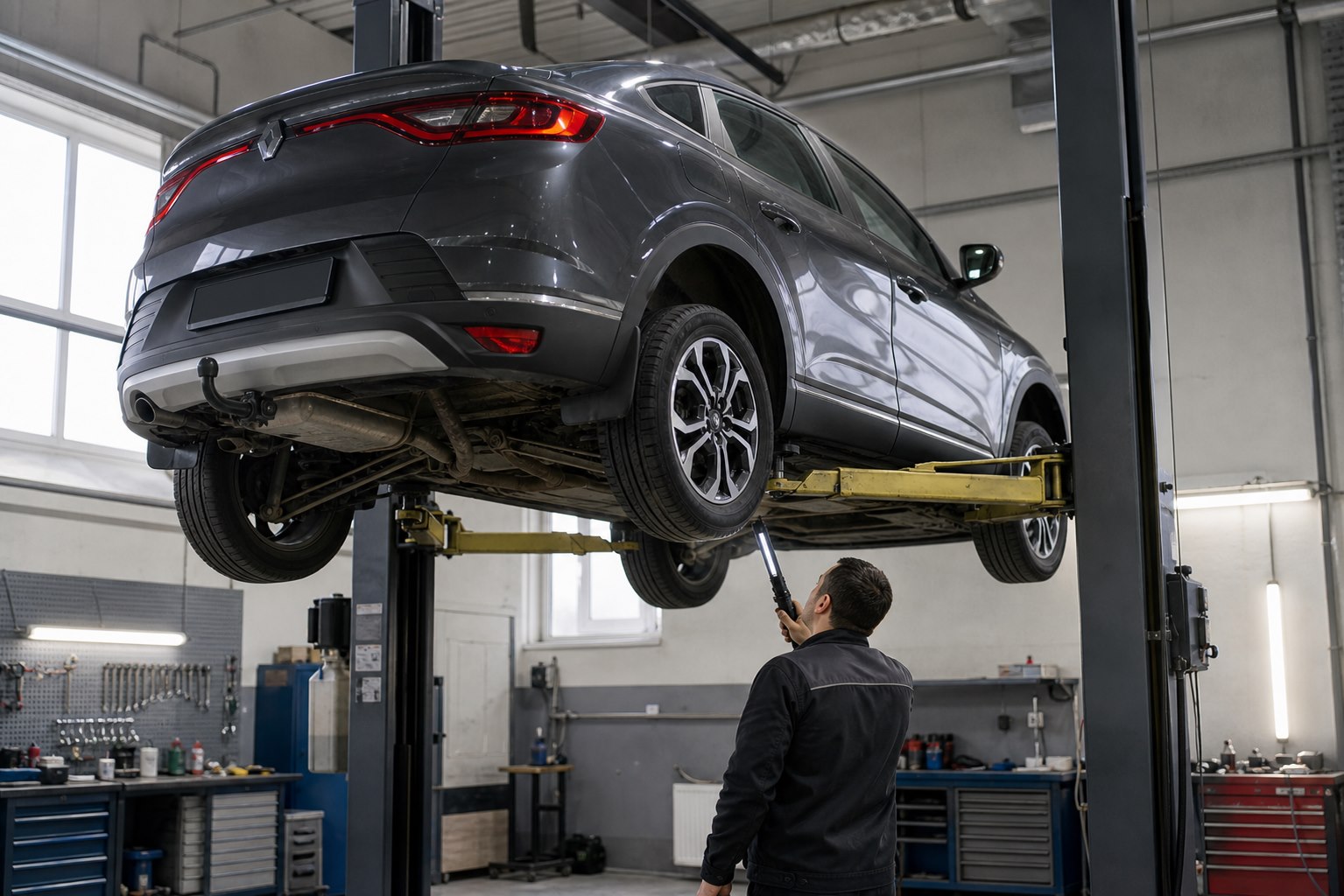 Renault Arkana на подъёмнике
